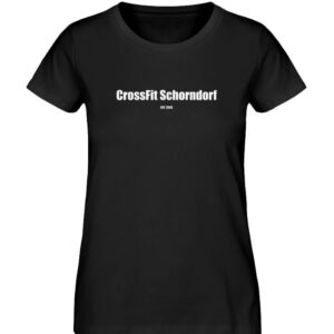 Entdecke unsere perfekt optimierten Klamotten bei der Fitnessstudio alternative - Crossfit. Diese Bild zeigt ein Frauen T-Shirt mit der Aufschrift CrossFit Schorndorf